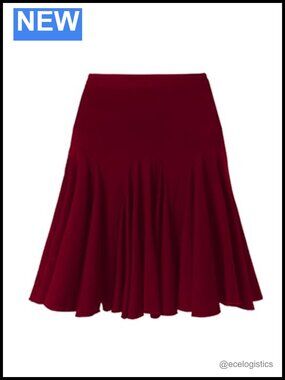 ZYMOZYM Flared Ruffle Skirt 100% Spandex Dance Wear Women's Athletic